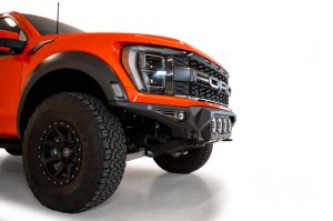 Ford Raptor Bumper - Front - Addictive Desert Designs - Bomber - Hammer Black with Satin Black Panels - `21-`27 Ford Raptor Bumper - Front - Addictive Desert Designs - Bomber - Hammer Black with Satin Black Panels - `21-`27